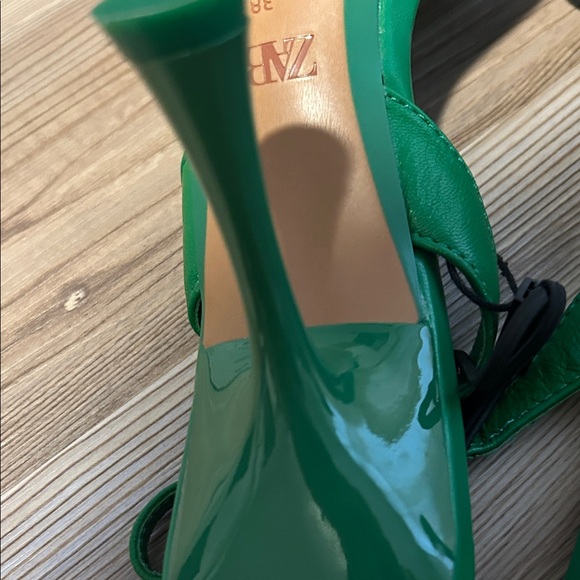 Zara Vibrant Green Strappy Sandals - Picture 7 of 10